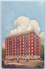 Des Moines Iowa Postcard Brown Apartments Company YMCA Inter-State c1940 Vintage picture