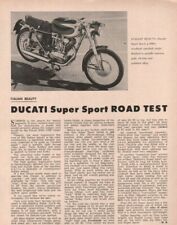 1959 Ducati Super Sport Road Test - 1-Page Vintage Motorcycle Article picture