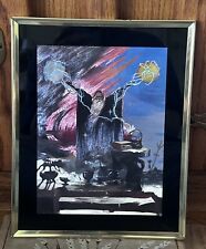 Vintage Wizard Foil Print Picture Framed Manifestations Inc “Magic Effects” picture