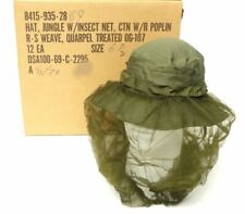 MILITARY VIETNAM BOONIE RIP-STOP JUNGLE HAT WITH NET OD GREEN 1969 NEW UNISSUED picture