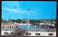 60's Chrome Postcard U.S. Naval Base Swimming Pool Guantanamo Bay Cuba No Comps picture
