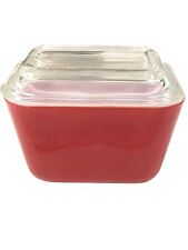 Vintage Pyrex 1.5 Cup Refrigerator Ovenware Dish & Lid Primary Red 0501 & 501-C picture