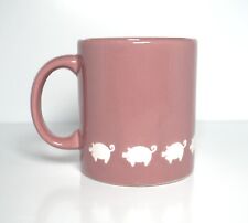 Vintage Waechtersbach Coffee Mug Cup West Germany Little Pigs Pink Mauve picture