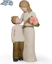 Mother and Son Figurines, Mother Birthday Gifts, Thank You Gifts for Women, Hand picture