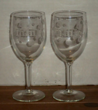 2 M&M’s Chocolate Candy Wine Glasses, 7” Tall  (RARE) picture