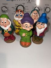 5 VTG Disney Snow White and The Seven Dwarfs Rubber Squeaker Toys 1985 picture