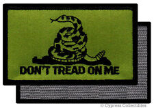 DONT TREAD ON ME GADSDEN FLAG PATCH AMERICAN GREEN w/ VELCRO® Brand Fastener picture