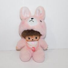 BEBICHHICHI BABY Bunny Monchhichi Doll 5.5” Pink Rabbit costume Sekiguchi Toy picture