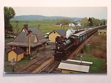 Steam Train At Great Meadows Warren County New Jersey Postcard picture