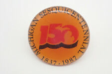 Michigan Sesquicentennial 1837 1987 150 years Vintage Lapel Pin picture