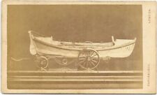 CDV: BRITISH LIFEBOAT WITH CART--UNCOMMON HORIZONTAL IMAGE picture