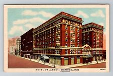 Decatur, IL-Illinois, Hotel Orlando Advertising Antique, Vintage Postcard picture