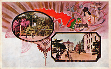 Japan Yokohama Building Street Coloured Vintage Postcard C229 picture
