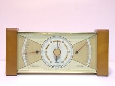 VTG. 1950's/1960's  Mid Century  Swift & Anderson  Brass/Wooden Weather Station picture
