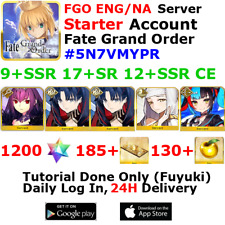 [ENG/NA][INST] FGO / Fate Grand Order Starter Account 9+SSR 180+Tix 1210+SQ #5N7 picture