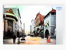 West Commerce Street, San Antonio, TX HOLOGRAPHIC SILVER 1906 Postcard GleeBeeCo picture