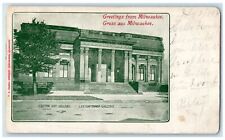 1904 Greetings From Milwaukee Gruss aus Milwaukee Gallery Wisconsin WI Postcard picture