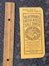 VINTAGE 1916? NOTEPAD ADVERTISING BLACKMAN'S MEDICATED SALT BRICK STOCK MEDICINE picture