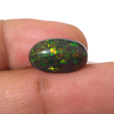 100% Natural Best Ethiopian Black Opal Cabochon Oval 4.55 Crt Loose Gemstone picture