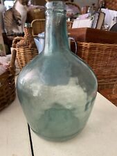 Antique French Demijohn Green Wine Bottle picture
