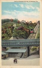 Postcard Castle Shannon Incline Pittsburgh Pennsylvania PA Trolley Train WB picture