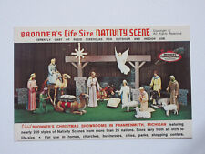 Bronner's Life Size Nativity Scene Frankennuth MICHIGAN Chrome Postcard picture