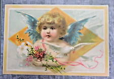 Victorian-era Large Format Adv. TRADE CARD* WOOLSON SPICE CO*EASTER GREETING*J72 picture