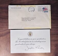 Jacqueline Kennedy White House Engraved Message Congratulating Graduation picture