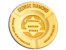 VNTG 1960s George Diamond Steak Restaurant ASHTRAY Palm Springs CA Chicago, Ill picture