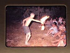 1960's Hawaiian Luau Tiki suburban party Man throwing fire c picture