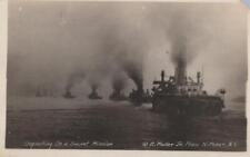 RPPC WWI US Navy Departing on a Secret Mission Real Photo Postcard Militaria picture