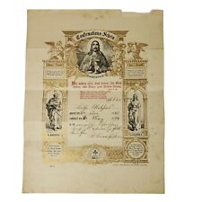 Certificate of Confirmation German Language Stamped Pittston,PA  c1894 picture