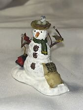 LENOX Snowman & Birds Figurine Feathered Friends Christmas Village Collection picture