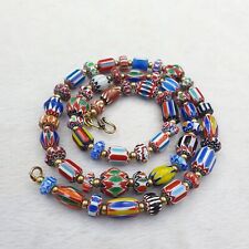AA Vintage Chevron Venetian Style Multilayers Glass Beads Necklace NC-813 picture
