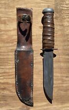 Old Vintage WWII PAL RH 36  Fighting Combat Knife w/ Original Leather Scabbard picture