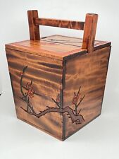Hand Made Carved Wooden Japan Bento Box “Genuine Lacquered Coating Takamatsu” picture