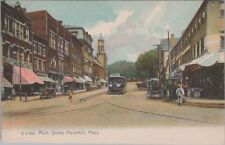Main Street Haverhill Massachusetts Trolley Streetcar Postcard picture