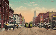 19TH STREET FROM 1ST AVENUE LOOKING NORTH POSTCARD BIRMINGHAM AL ALABAMA 1910 picture