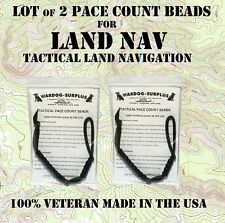 LOT OF 2 TACTICAL PACE COUNT RANGER BEADS LAND NAV HIKING HUNTING VETERAN MADE picture