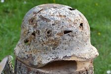WW2 WWII Original German Helmet from the battlefield.Kurland picture