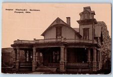 Prospect Ohio Postcard Senator Finefrock Residence Building Exterior 1939 Posted picture