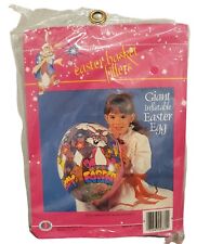 Vtg 80s 90s Giant 3D Inflatable Easter Egg NOS New EASTER CREATIONS sealed picture