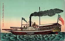 Vtg The Vermont First Steamboat on Lake Champlain Burlington VT 1910s Postcard picture