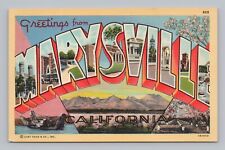 Postcard Large Letter Greetings from Marysville California picture