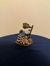 Boyds Bear Bearstone Betsy Rossbeary A Stitch In Time Flag Figurine 2277911 picture