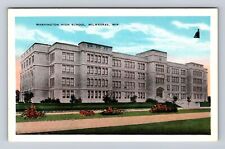 Milwaukee WI-Wisconsin, Washington High School, Antique, Vintage Postcard picture