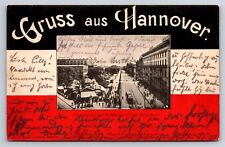 Postcard Germany Gruss aus Hannover Georgstrasse Hoftheater Cafe Kropcke AN23 picture