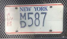 1986-2000 New York Medical Doctors License Plate Tags NY Low Number MD587 picture