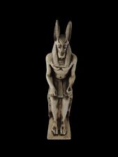 UNIQUE ANTIQUE ANCIENT EGYPTIAN Anubis Seated Statue Stone Magic Hieroglyphic picture