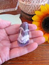 New Chunky Natural Purple Chevron Amethyst Crystal Tumbled Pocket Stone picture